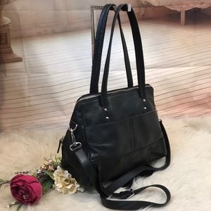 Margot New York Convertible Leather Shoulder Bag